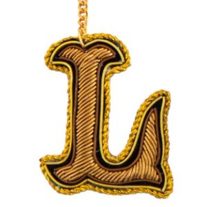 ザリ刺繍アルファベットキーホルダー(L)　M21-1793L
