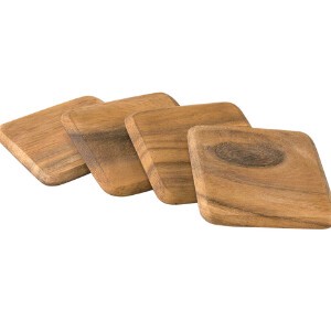 コースター 木 おしゃれ 木製 アカシア 4枚セット スクエア BONOBONO キッチン