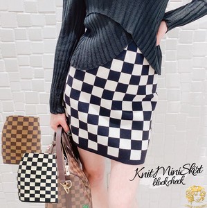 Skirt Knitted Plaid