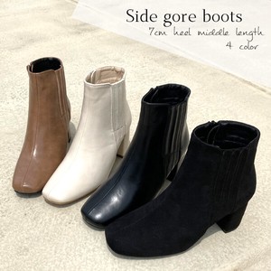 A/W Boots Square Boots Heel Short Boots Heel