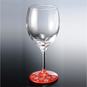 Wine Glass Red Cherry Blossoms Makie