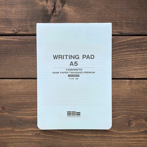 Writing pad /A5 Yamamoto bank paper takasago premium 87.9gsm