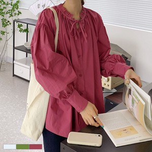 Frill Ribbon Leisurely Blouse