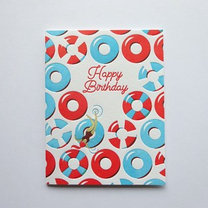Greeting Card Imports Made in USA Letter Press Print Birthday Birthday Pool