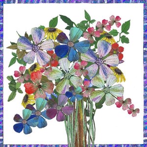 Greeting Card Design Pudding Flowers