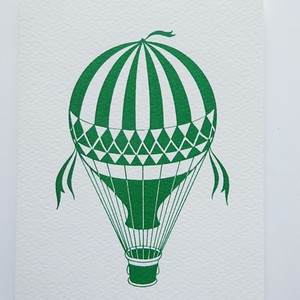 グリーティングカード 輸入 イタリア製 レタープレス 活版印刷 RA/6 気球