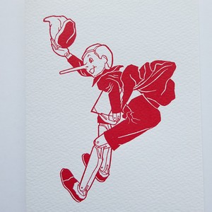 Greeting Card Pinocchio Made in Italy