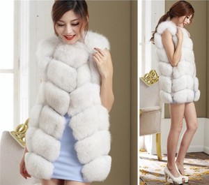 韓国ファッション 秋 冬 イミテーションフォックス コート