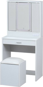 三面鏡ドレッサー　WH　LEDライト付き