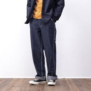 Full-Length Pant Oversized Stripe Denim Pants Men's
