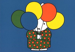 ポストカード イラスト ミッフィー/ディック・ブルーナ「風船を持ったミッフィー」絵本 キャラクター