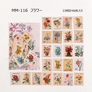 Sticker Retro Stamp Series 6 Pcs