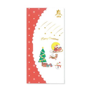 【在庫僅少】日本製 クリスマス金封：ツリーサンタ
