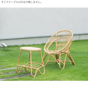 ラタンを使用した自然な風合い溢れるサイドテーブル＜ノア/ienowa＞