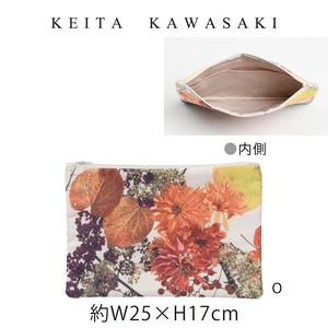 【2021秋冬新作】フラットポ−チ KEITA KAWASAKI ムラサキシキブ