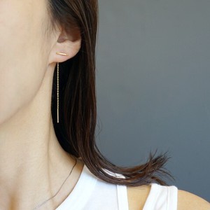 スティックチェーンピアス(pierced earrings)「2021秋冬」