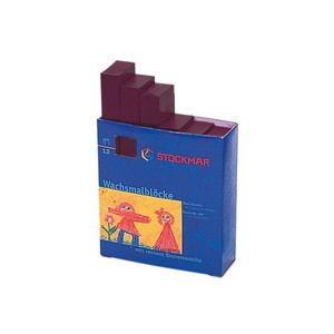 みつろうブロッククレヨン　単色12本 赤紫【子ども】【安全】【ギフト】【みつろう】