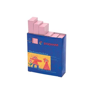 みつろうブロッククレヨン　単色12本 ピンク【子ども】【安全】【ギフト】【みつろう】