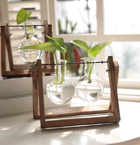 創意水培植物透明木棚花瓶リビング現代装飾品置物0814#STL811