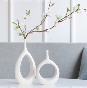 シンプルな陶磁器の花瓶乾燥花器0814#STL826