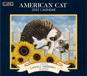アメリカ　ラング社　2025年　壁掛けカレンダー　American Cat
