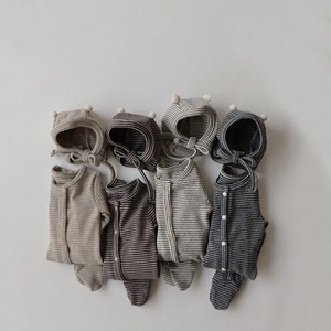 婴儿连身衣/连衣裙 棉 横条纹