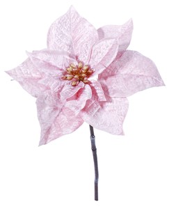【造花】シーズナルタイプ　冬　 ベルベットポインセチアピック ピンク