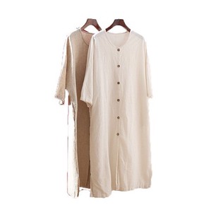 Button Shirt/Blouse Long One-piece Dress NEW