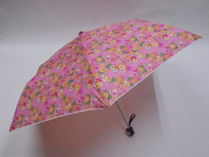 小菊桜柄　裾ピコ加工　軽量　折傘