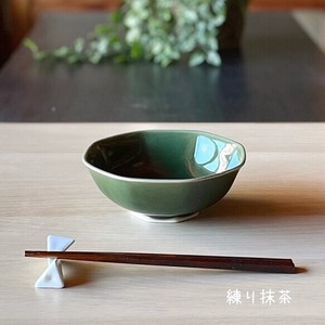 日本製　窯元直送　八角ボウル・中鉢 15.5cm　練り抹茶【おうちカフェ おうちごはん】