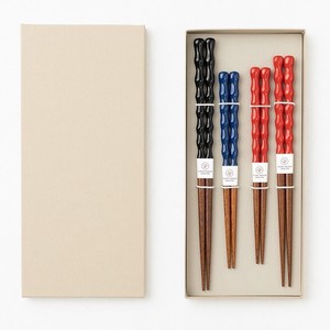 Wakasa lacquerware Chopsticks Gift Set 4-pairs 23cm Made in Japan