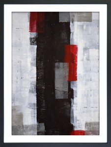 キャンバスアート Abstract Art Red and Grey Abstract Art Painting