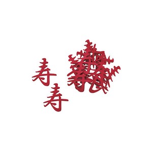寿木製パーツ　赤　1袋（12コ入り）