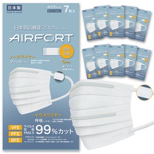 日本製高機能マスク 7枚入り／袋（エアーフォート　AIRFORT）