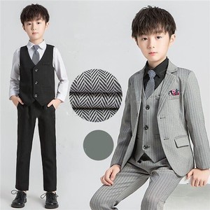 Kids' Suit Stripe Formal Set of 4 Autumn/Winter