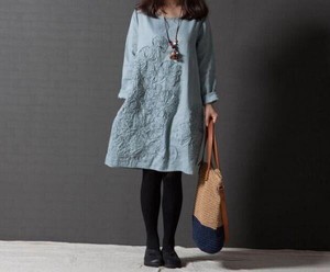 Casual Dress One-piece Dress Embroidered M Autumn/Winter