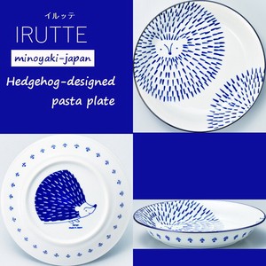 Pasta Plate Hedgehog Mino Ware Made in Japan