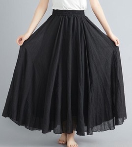 Skirt Long A-Line Cotton Linen