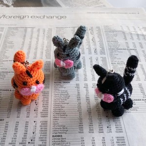 編みぐるみ 編み ネコ ねこ キャット キーホルダー