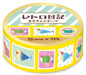 レトロ日記ますきんぐテープ　ソーダ切手［古川紙工］