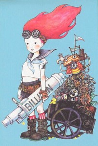 Postcard Illustration Yamada Sailor Suit Girl