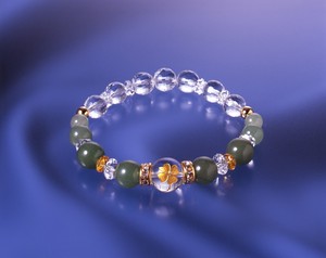 Genuine Stone Bracelet Crystal Clover