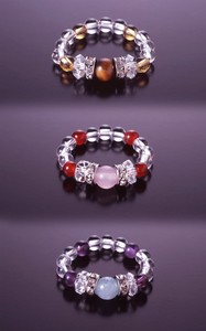 Gemstone Bracelet Crystal Set of 3