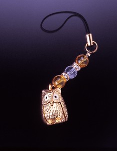 Good Luck Owl Crystal Strap Good Luck Koban Attached