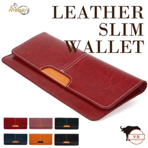 Long Wallet Cattle Leather Lightweight Slim Genuine Leather Simple