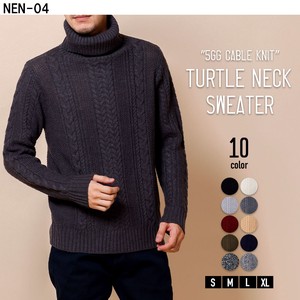 5 Cable Turtle Sweater