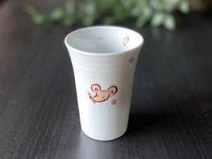 日本製　窯元直送　干支 子ども食器・フリーカップ【子（ねずみ）】