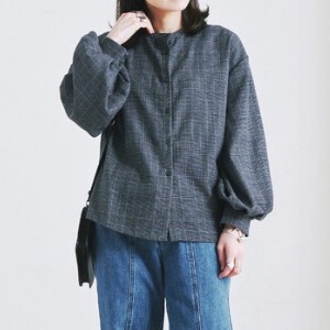 Button Shirt/Blouse Voluminous Sleeve Autumn/Winter