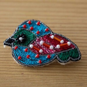 Brooch Embroidered