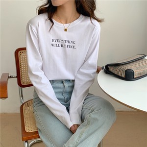 Button Shirt/Blouse Pudding Long Sleeves T-Shirt Long T-shirt Casual
